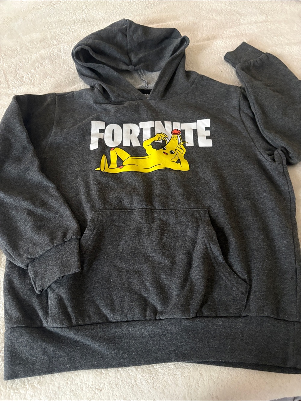 Fortnite Graphic Hoodie - Dark Gray with Yellow Character size 8/10